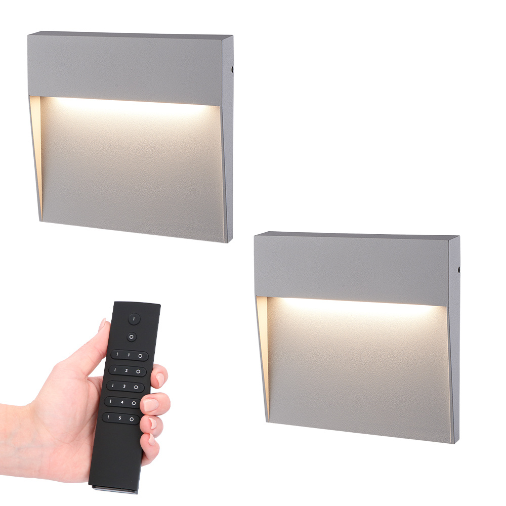2x Logan LED-Wandleuchte - Dimmbar - 6W 280lm - 3000K - IP54 - Inkl. Dimmerset
