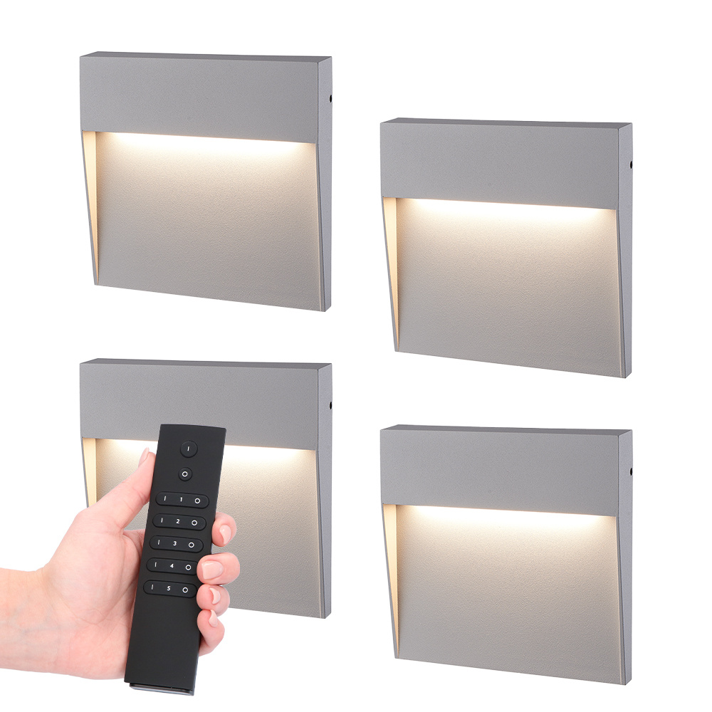4x Logan LED-Wandleuchte - Dimmbar - 6W 280lm - 3000K - IP54 - Inkl. Dimmerset