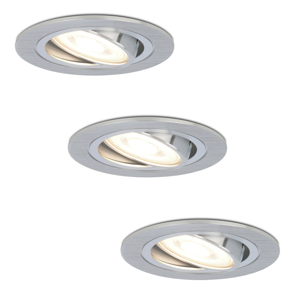 3x Chandler LED Inbouwspots - 4W 345lm - 4000K - Dimbaar Kantelbaar - RVS