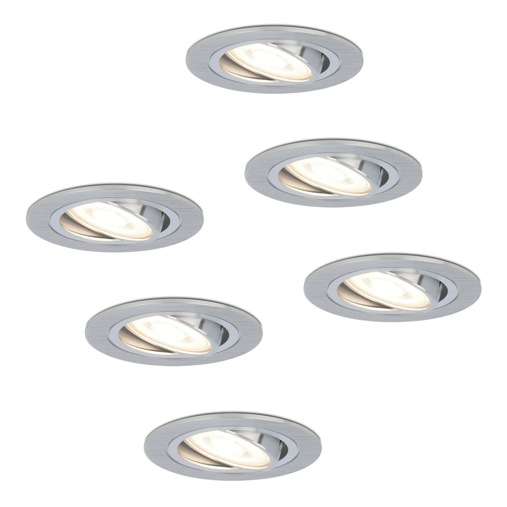 6x Chandler LED Inbouwspots - 4W 345lm - 4000K - Dimbaar Kantelbaar - RVS