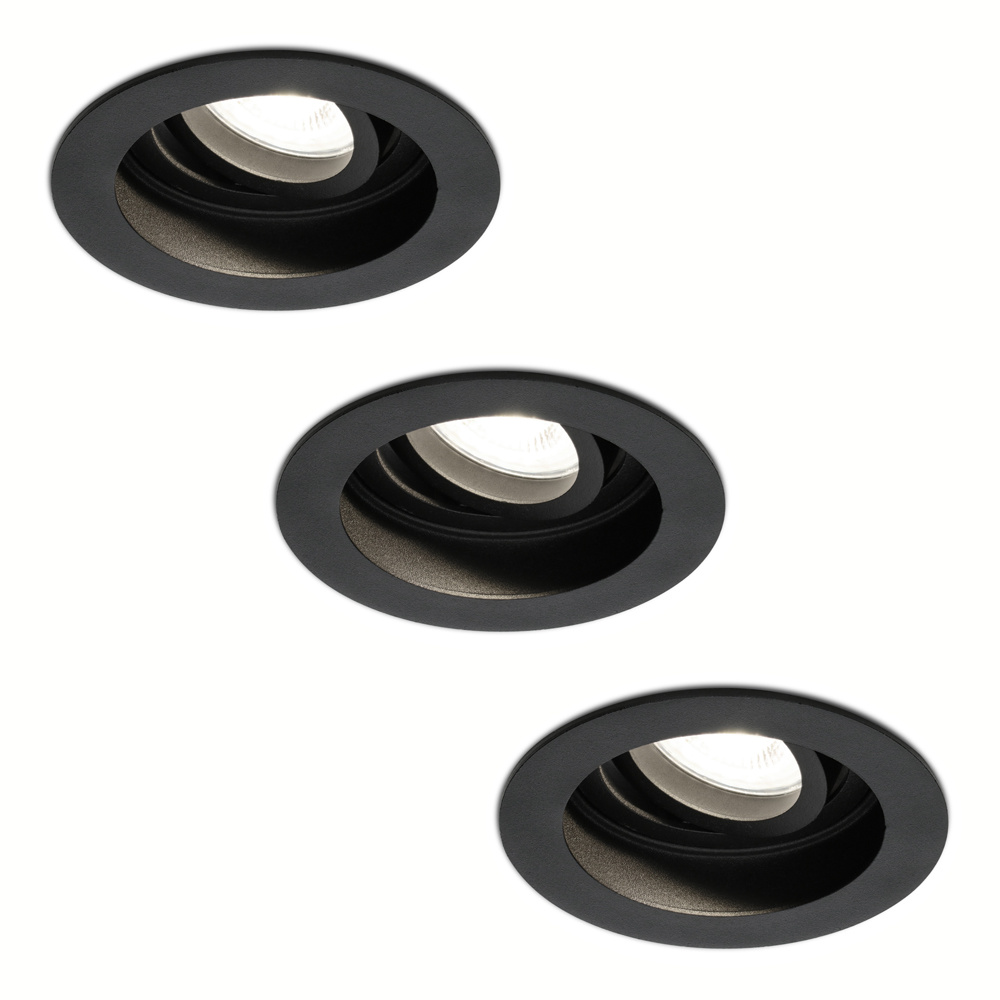 3x Laredo LED Einbaustrahler - Blendfrei GU10 4W 345lm - 4000K - Schwenkbar - IP20