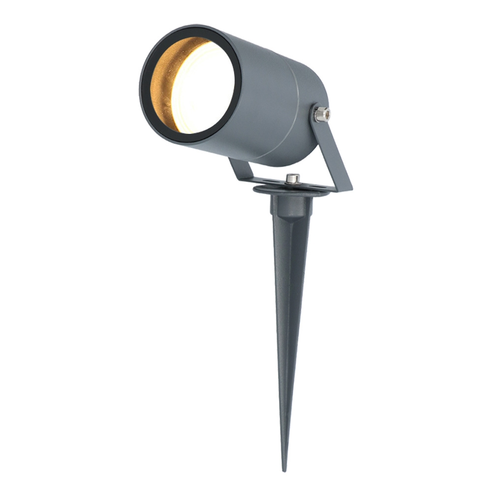 Spikey LED Gartenstrahler - GU10 4W 345lm - Schwenkbar - 6500K - IP65 - Antrazit