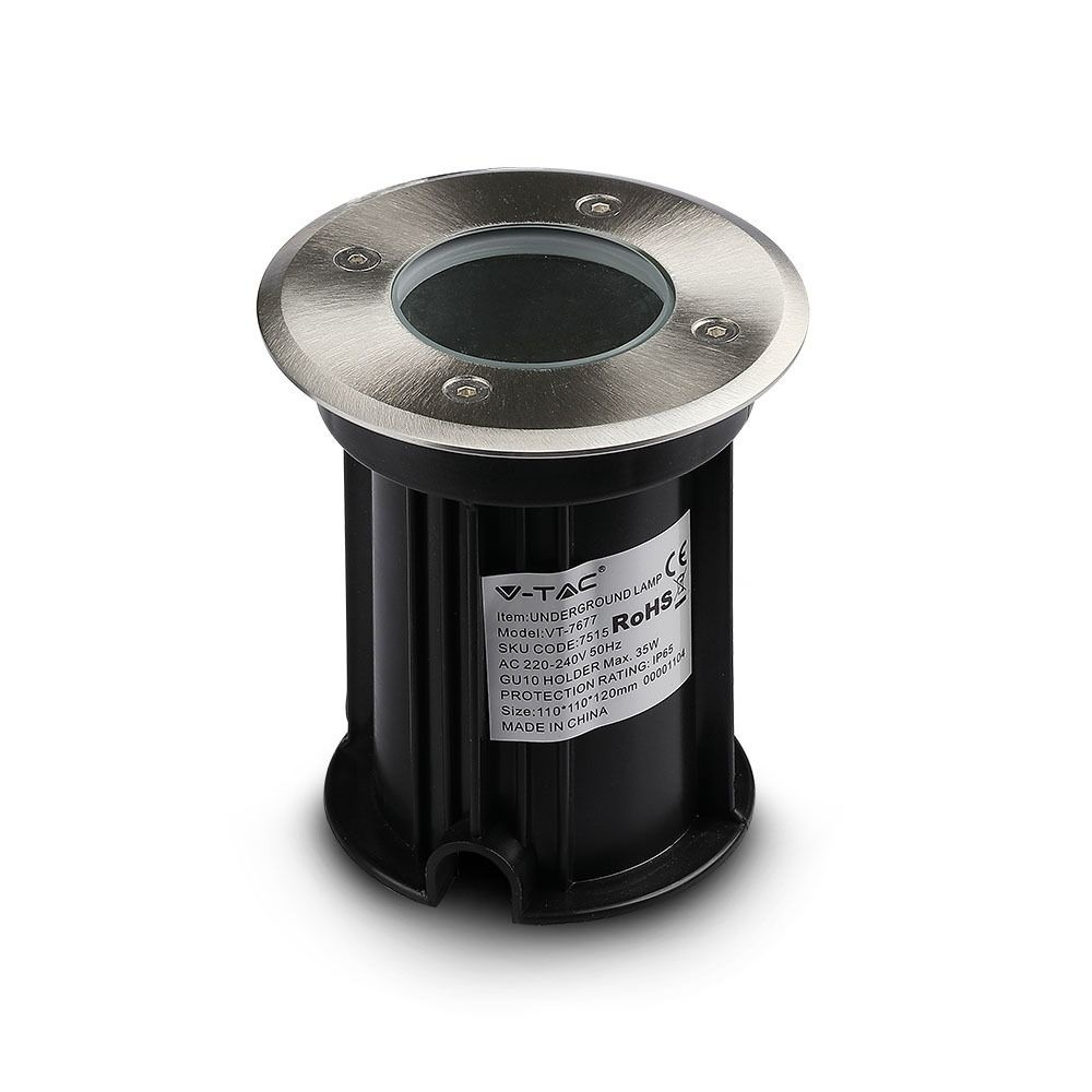 LED Bodeneinbaustrahler außen - Dimmbar - GU10 - 6500K 4W 345lm - Edelstahl - IP65