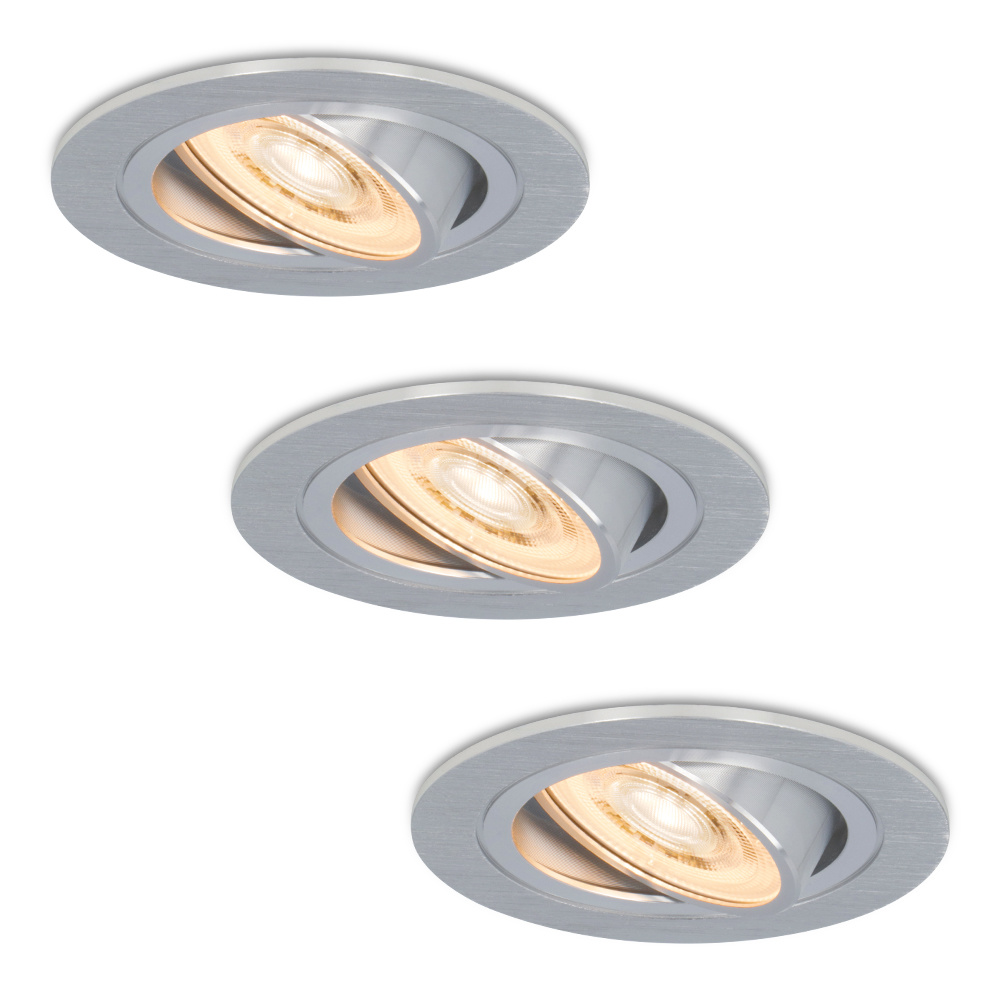 3x Chandler LED Recessed Downlights Thin 58mm - 6W 570lm - 2700K - Tiltable