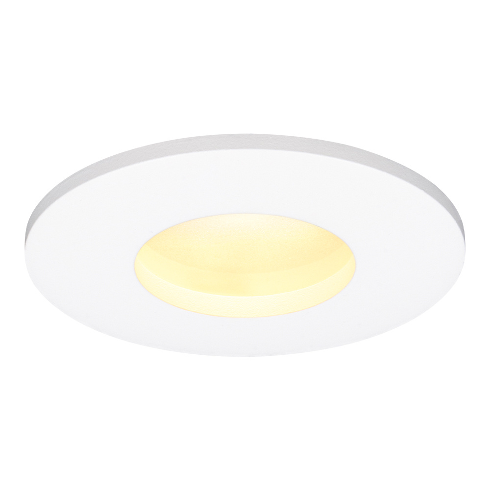 Barcelona LED Einbaustrahler flach - 6W 570 Lumen - 60mm - 2700K - IP44 - Weiß