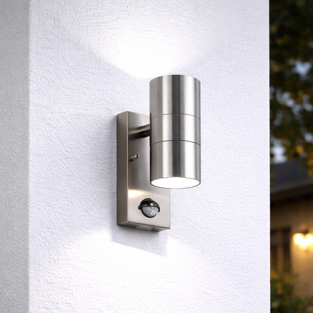 Jasmin LED Wall Light - Up & Downlight - Sensor - 6500K - 8W 690lm - IP44