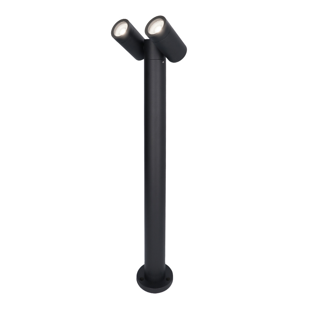 Aspen Doppelt LED piedestalpære 60cm - 8W 690lm - Vipbar - IP65 - 6500K - Sort