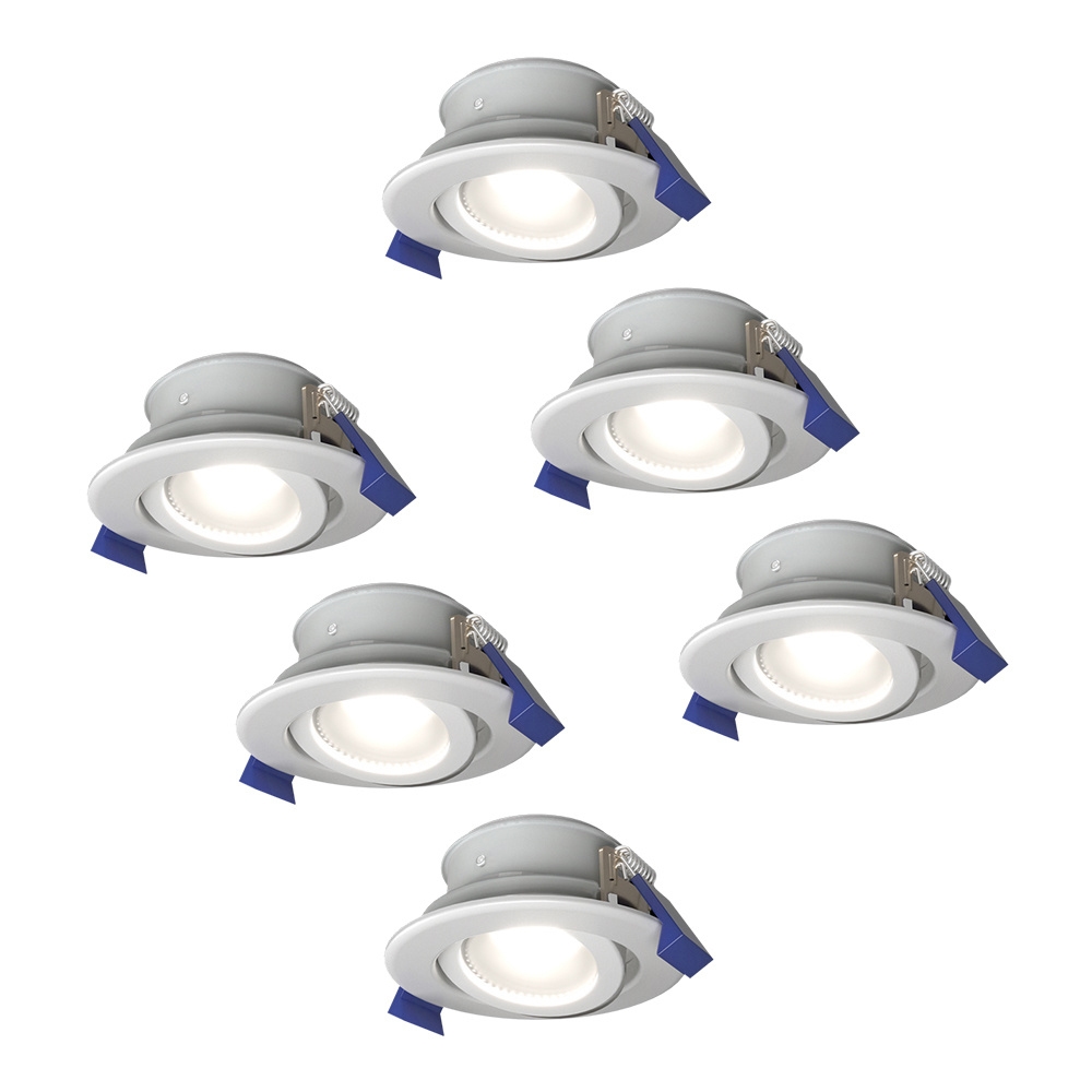 6x Lima LED Recessed Downlights 4W 345lm 6500K - IP65 - Tiltable - Dimmable - GU10