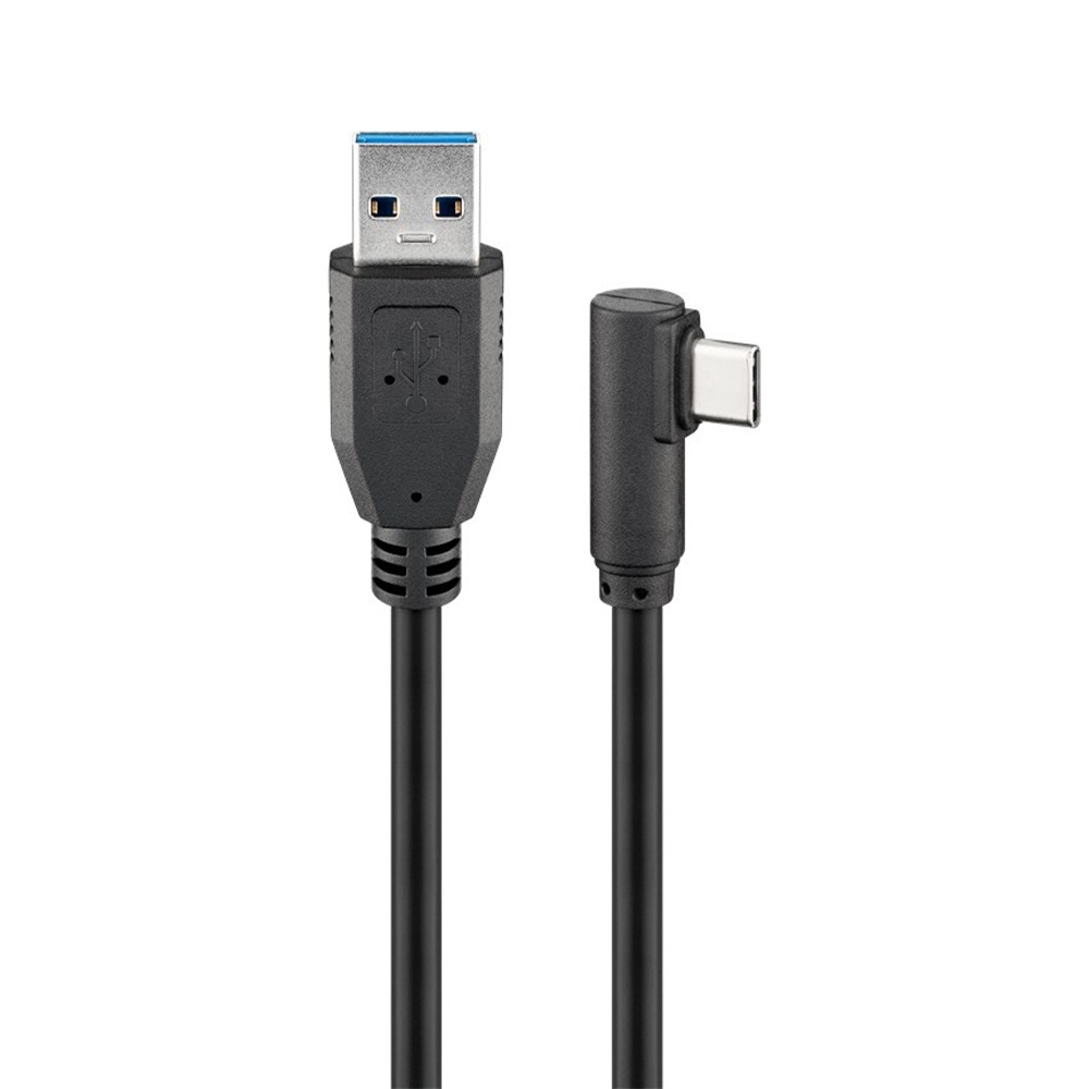 USB 3.2 GEN 1 (USB3.0) connection cable - USB-C to USB-A - 5Gbit/s - USB adapter - OTG cable - 90° -