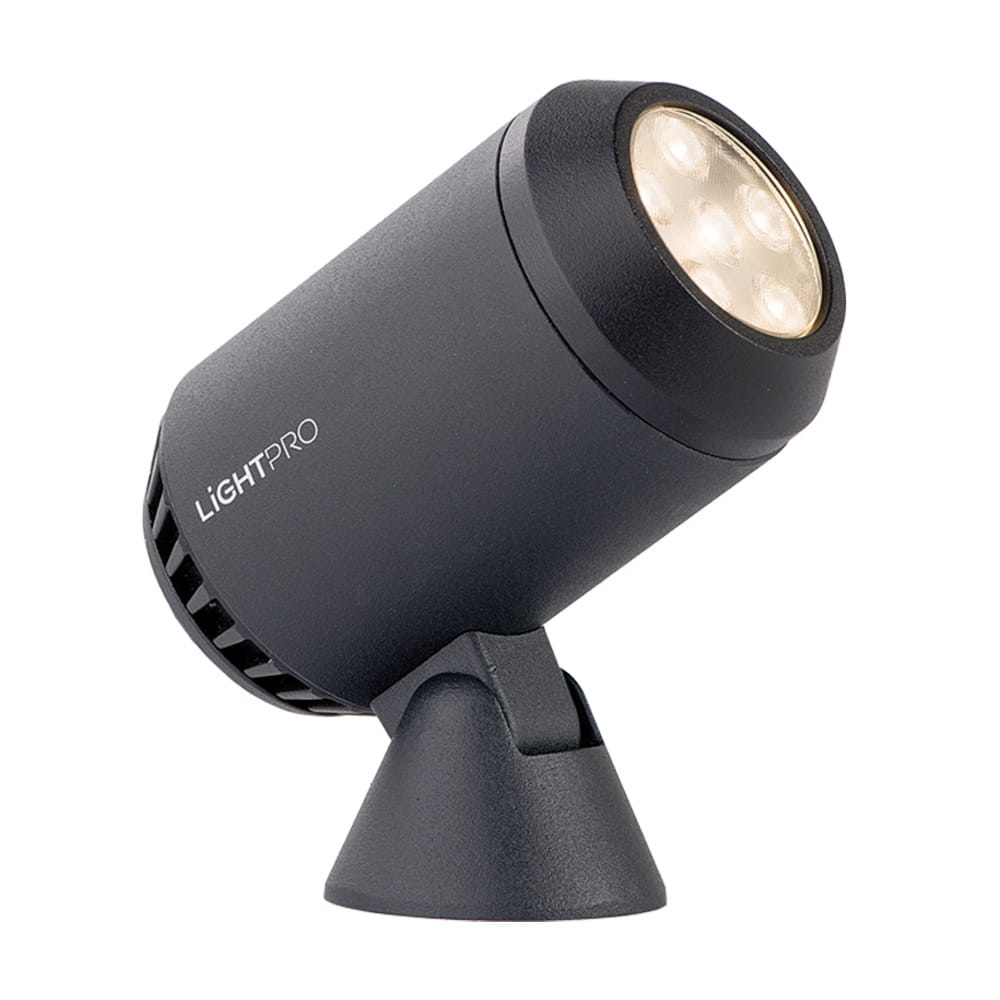 Castor 4 LED Pikspot 3.5 Watt 415 Lumen 3000K warm wit 12V Kantelbaar Tuinspot IP67 Waterdicht Antraciet