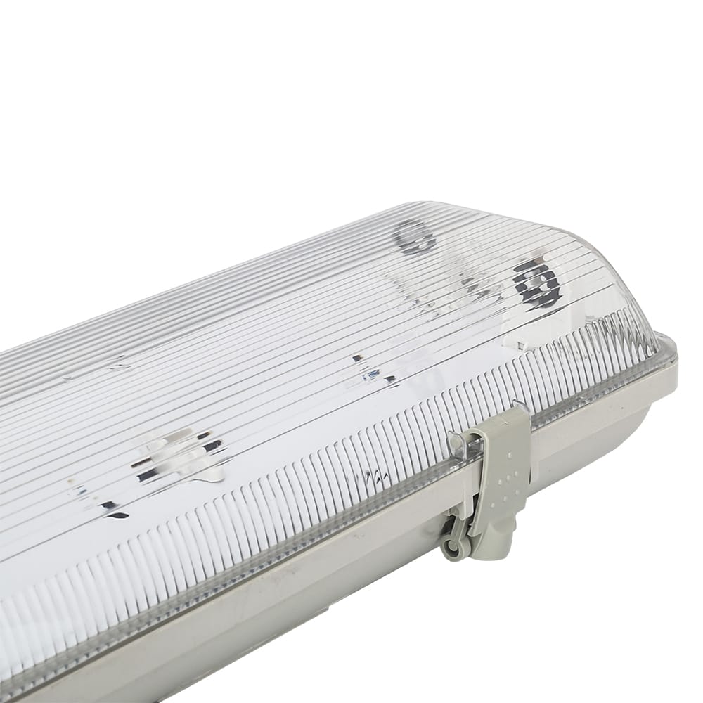 LED TL armatuur 120 cm dubbel - Geschikt voor T8 (G13) buizen - IP65 waterdicht - T8 Fitting G13 - RVS clips afbeelding