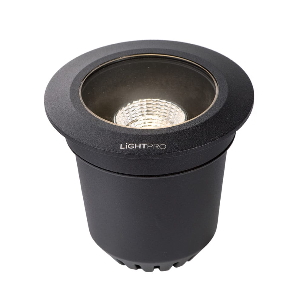 Atik R1 LED Grondspot 9 Watt 713 Lumen 3000K warm wit 12V Product IP67 Waterdicht Rond Tuisnpot Zwart