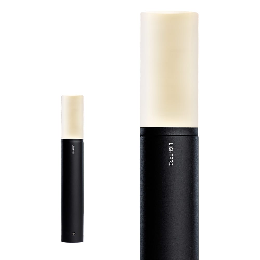 Oberon Lo LED Sokkellamp 42 cm 4 Watt 345 Lumen 3000K warm wit 12V 6 Staps Dimbaar Staande Buitenlamp IP44 Waterdicht Padverlichting Antraciet