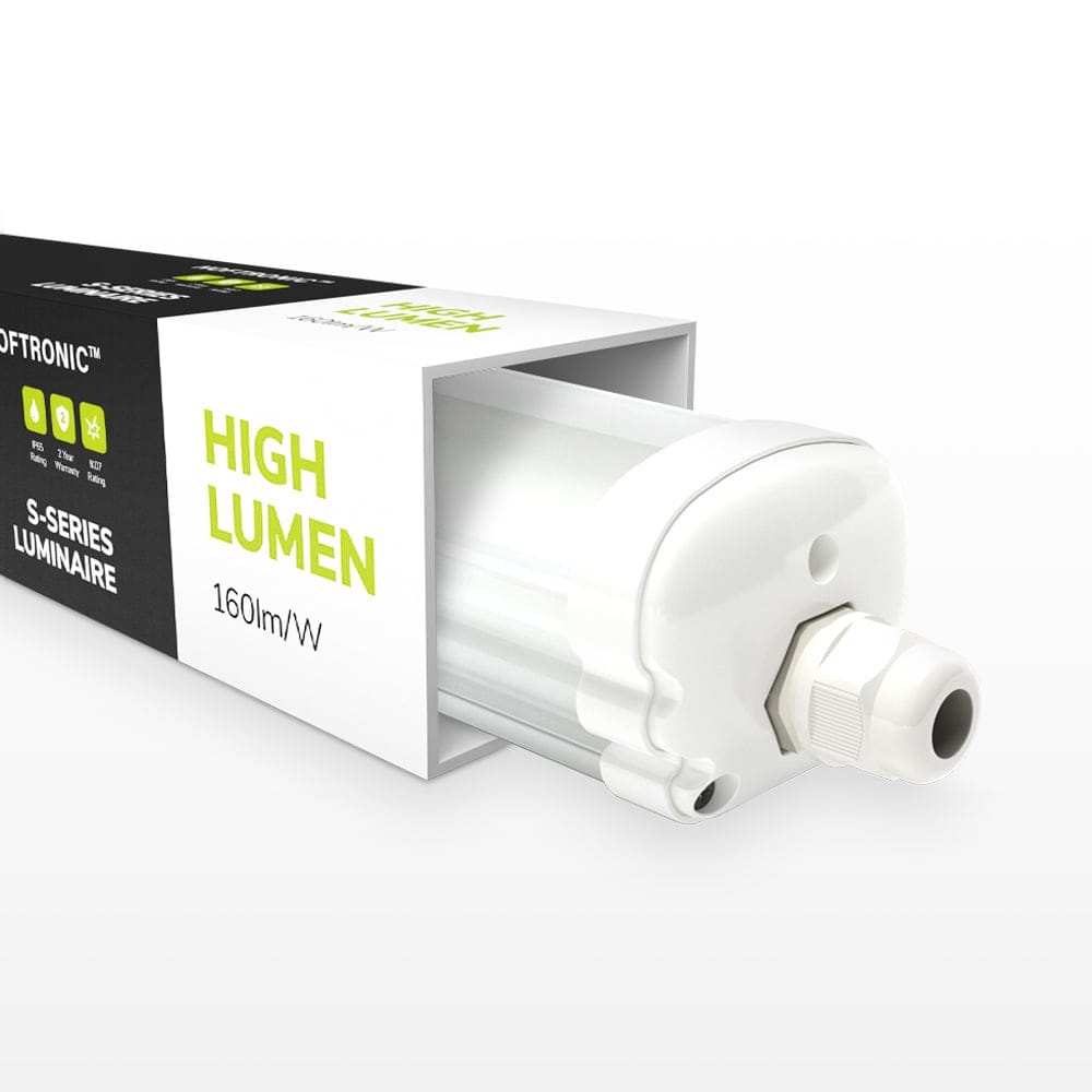 S-Series - LED TL armatuur 120cm - IP65 Waterdicht - 24 Watt 3840 Lumen (160lm/W) - 4000K neutraal wit - Koppelbaar - IK07 - Tri-Proof plafondverlichting afbeelding 1