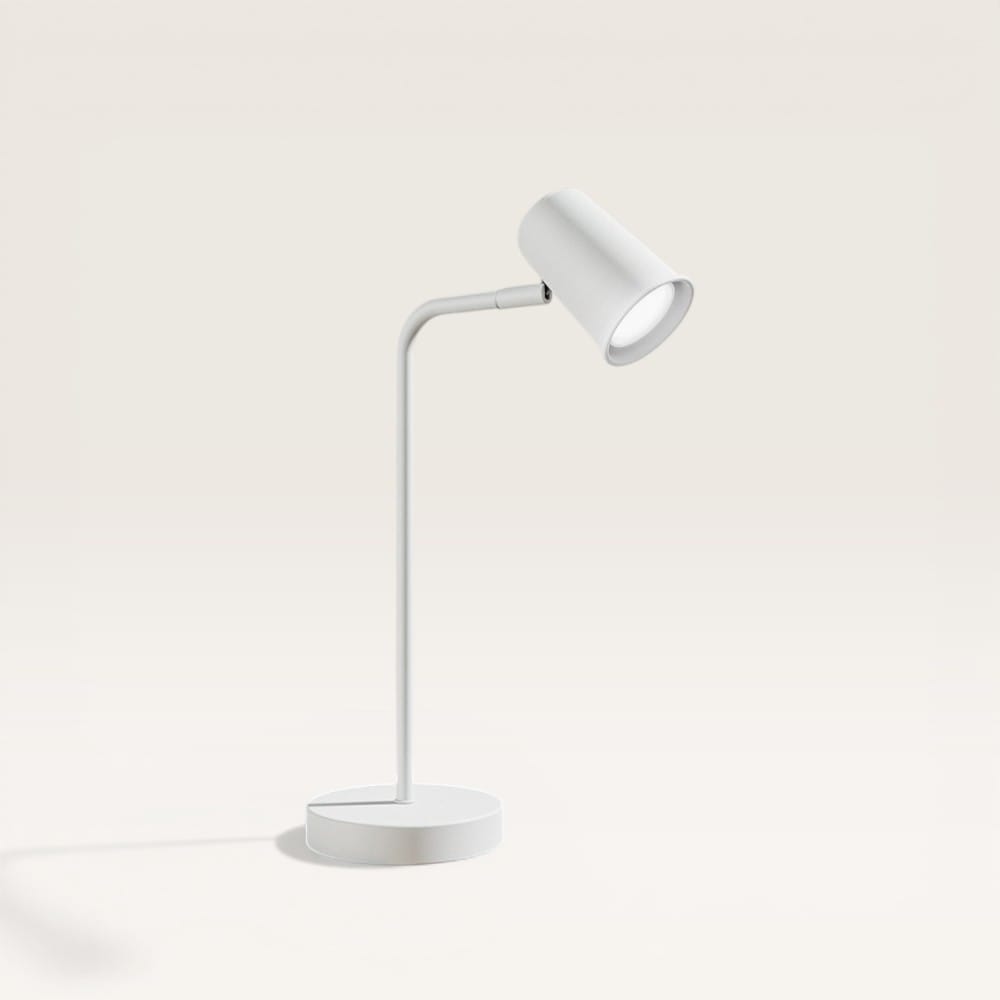 HOFTRONIC™ Riga LED tafellamp - Kantelbaar en draaibaar - 6000K daglicht wit - Ingebouwde dimmer - Bureaulamp voor binnen - GU10 fitting - Wit - 3 jaar garantie