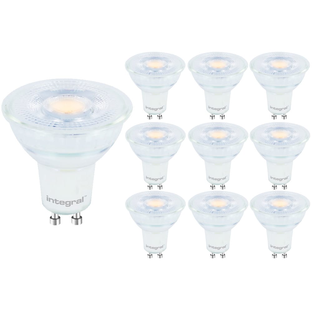 10x GU10 LED Spot - Dimbaar - 5,6 Watt 400 lumen - 2700K warm wit - Vervangt 50 Watt - Glas - GU10 fitting - LED Reflector - Universele fitting afbeelding