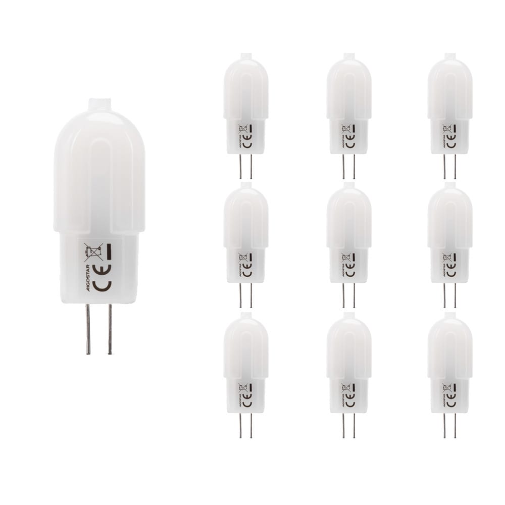 10x G4 LED lamp - 1,3W 120lm - 6500K daglicht wit - Vervangt 12W - 12V - G4 Fitting - G4 Steeklamp - G4 LED Capsule afbeelding