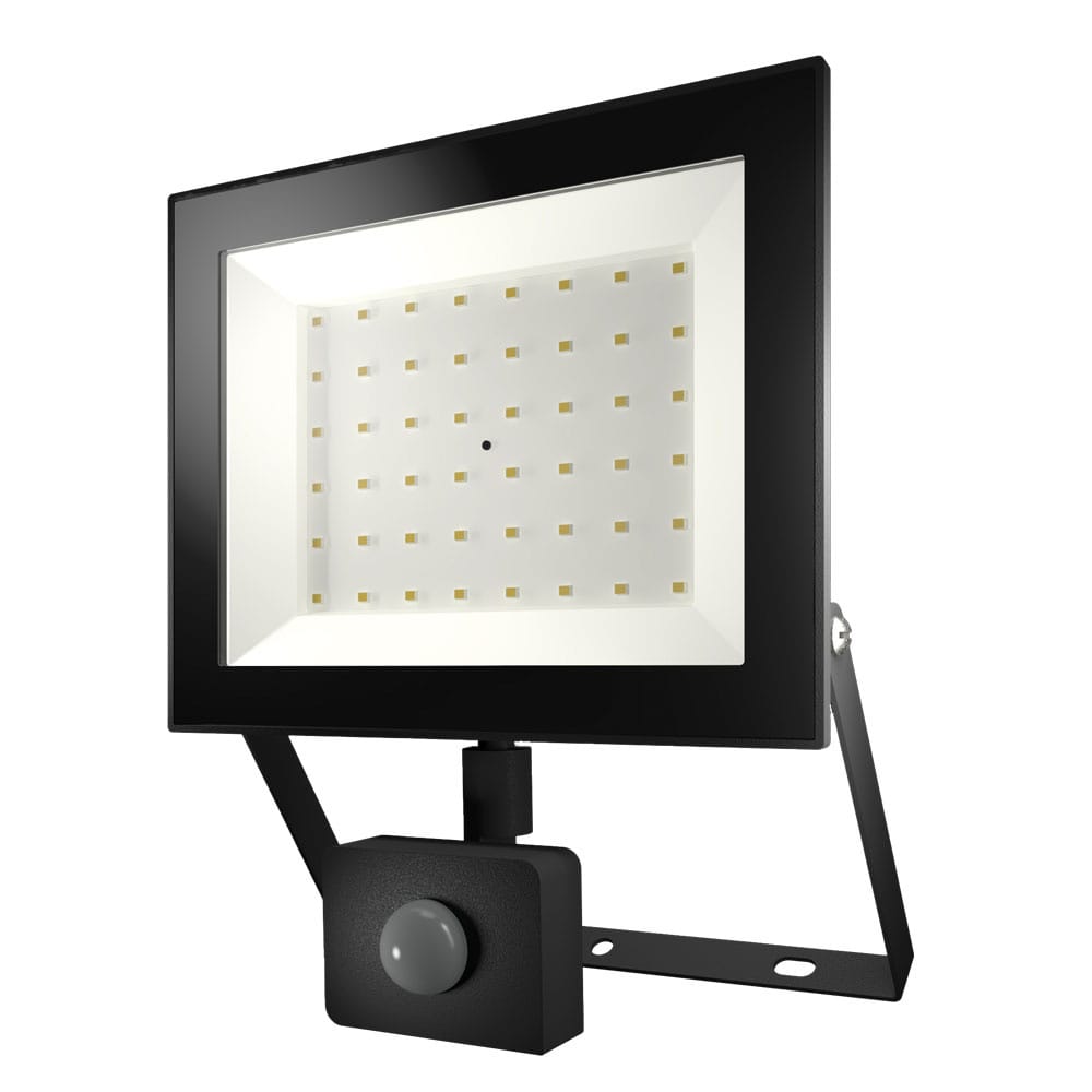 Lumos LED Breedstraler - met Bewegingssensor en Schemerschakelaar - 50 Watt - 4770 lumen - 6500K daglicht wit - IP65 waterdicht afbeelding