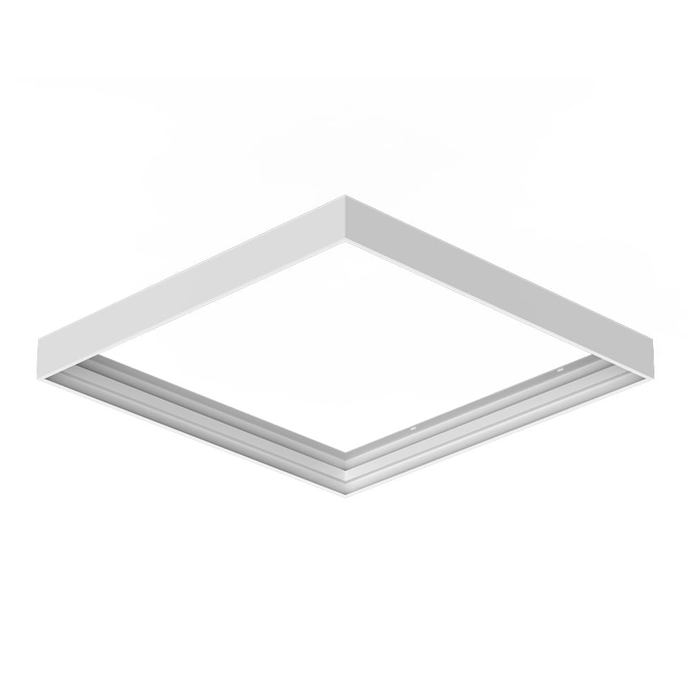 Opbouwframe voor LED Paneel - Geschikt voor 60x60 cm LED Panelen - Gereedschapsloos - Geen schroeven zichtbaar - 63 mm - Wit afbeelding