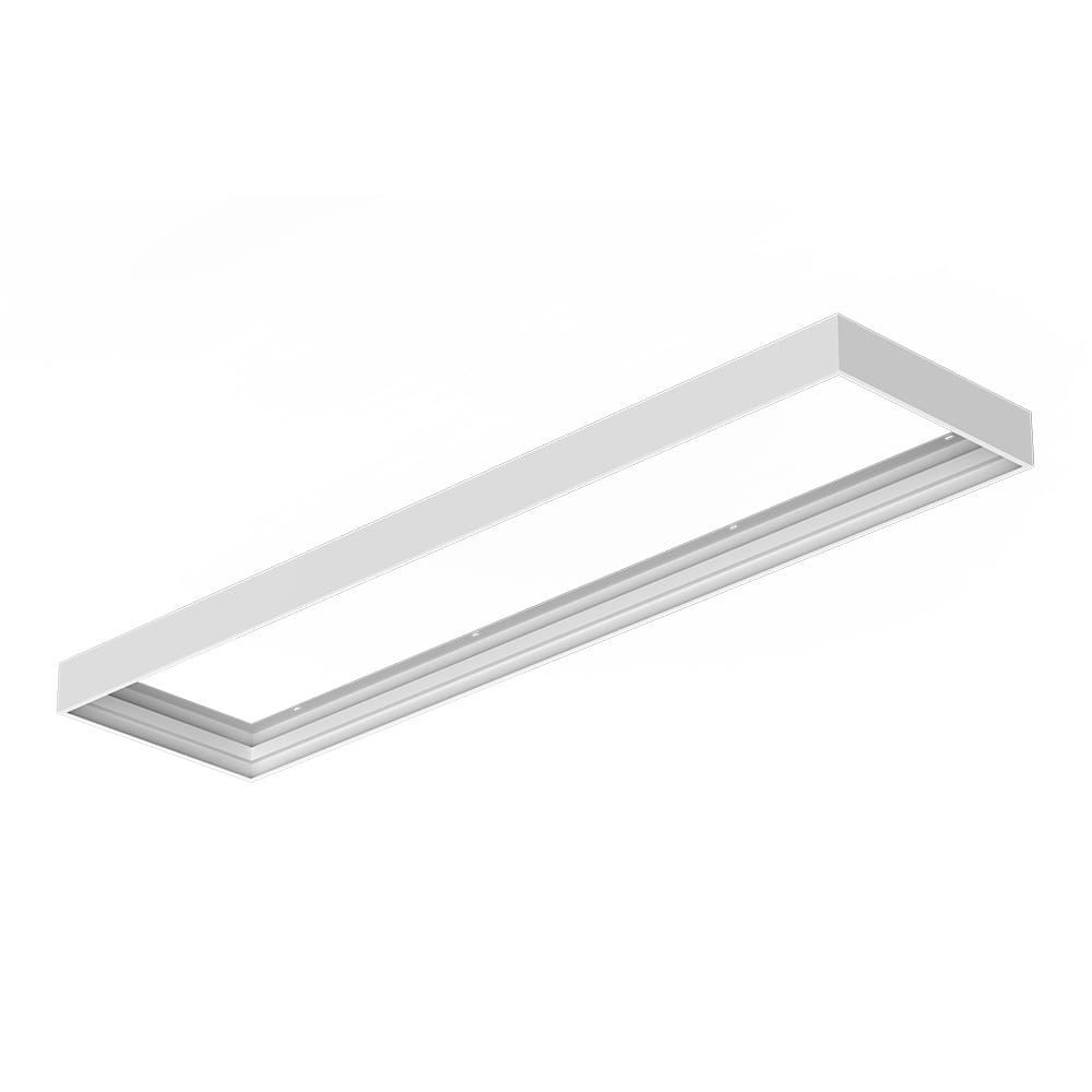 Opbouwframe voor LED Paneel - Geschikt voor 30x120 cm LED Panelen - Gereedschapsloos - Geen schroeven zichtbaar - 63 mm - Wit afbeelding