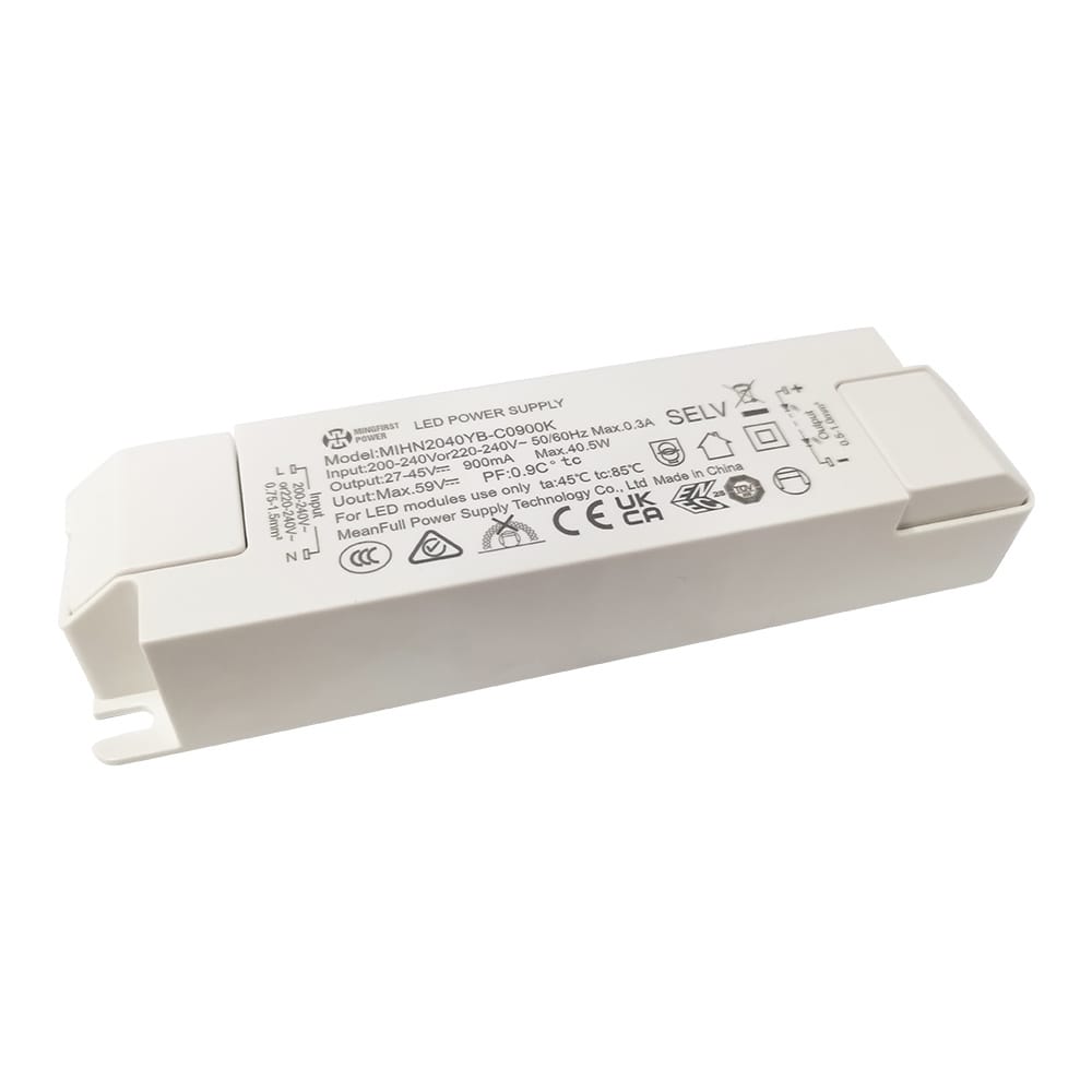 Mingfirst LED Paneel transformator 40 Watt DC connector LED trafo IP20 voor binnen