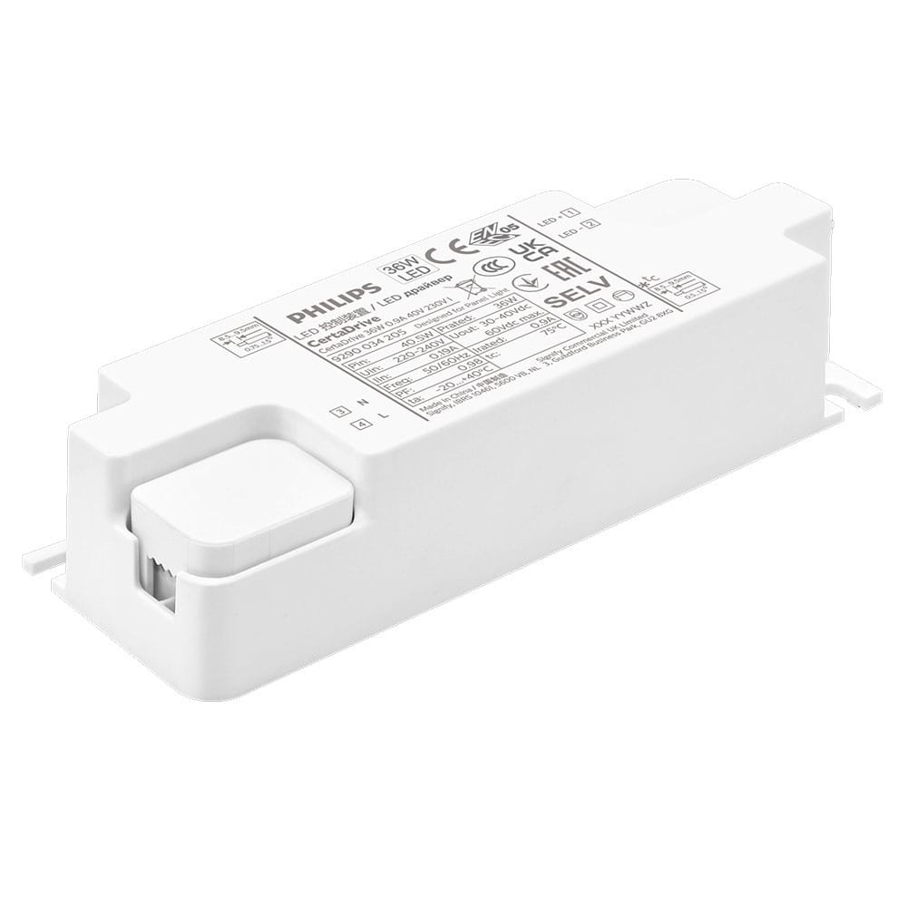Philips LED Paneel transformator 36 Watt Philips Certadrive DC connector LED trafo IP20 voor binnen