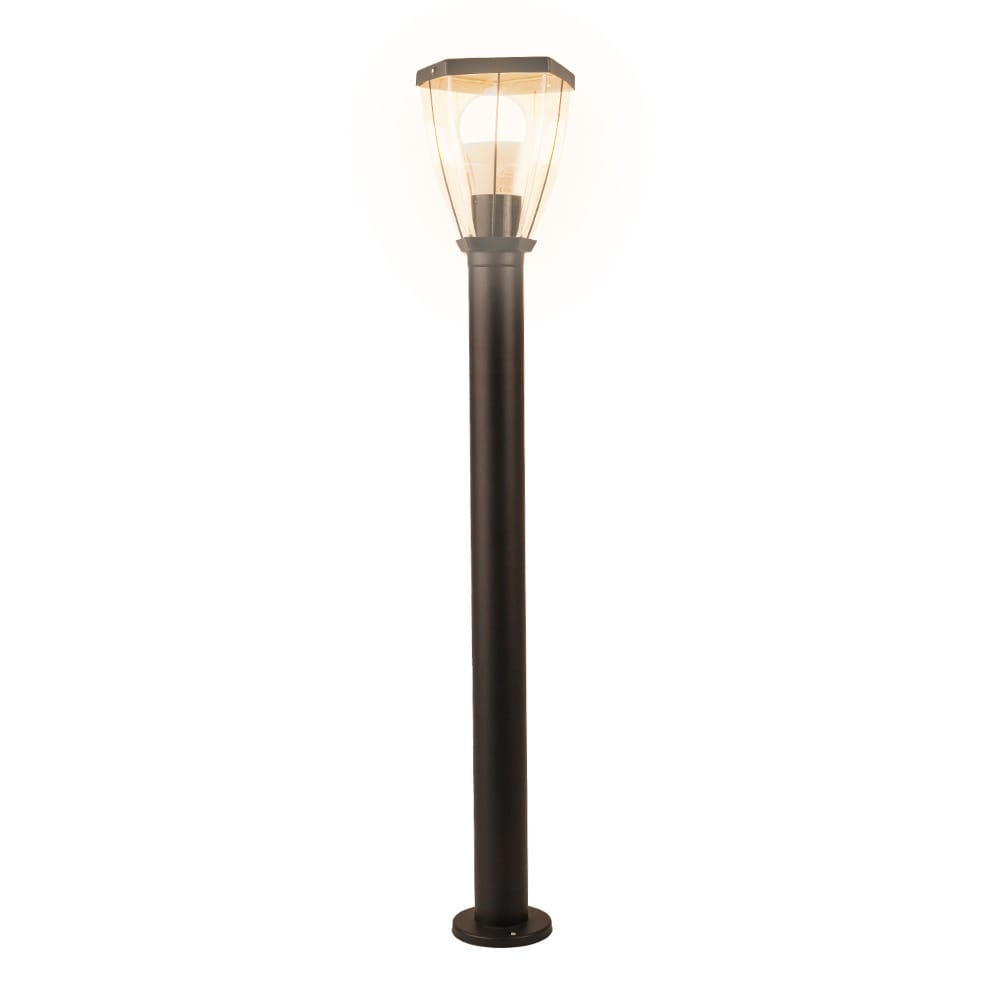 Kelly LED Tuinlantaarn 80cm - E27 LED lamp met schemerschakelaar - 8 Watt 620lm - 3000K warm wit - IP44 waterdicht - Buitenlamp met sensor afbeelding
