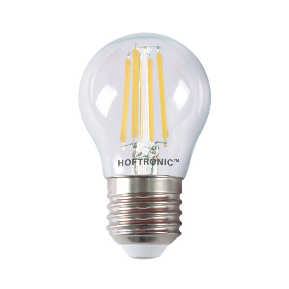 E27 LED Filament Lamp - 4 Watt 470 lumen - 2700K warm wit licht - Vervangt 40 Watt - G45 vorm afbeelding