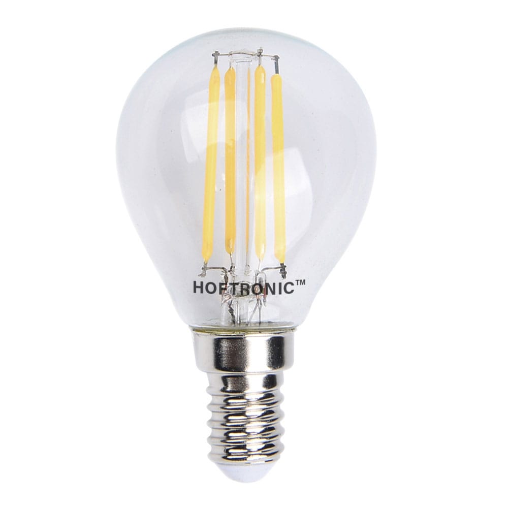 E14 LED Filament Lamp - 4 Watt 470 lumen - 2700K warm wit licht - kleine fitting - Vervangt 40 Watt - P45 vorm afbeelding