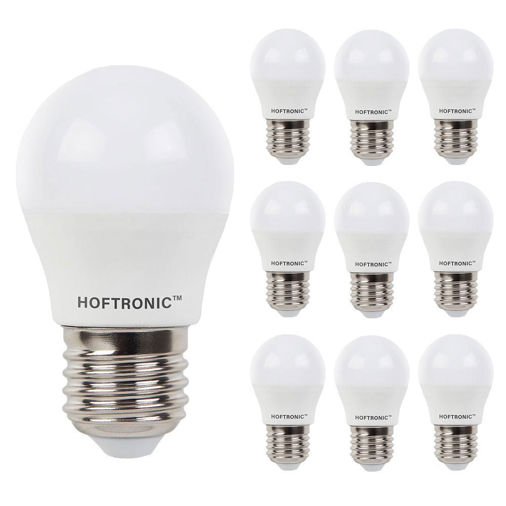10x E27 LED Lamp - 4,8 Watt 470 lumen - 2700K Warm wit licht - Grote fitting - Vervangt 40 Watt - G45 vorm afbeelding