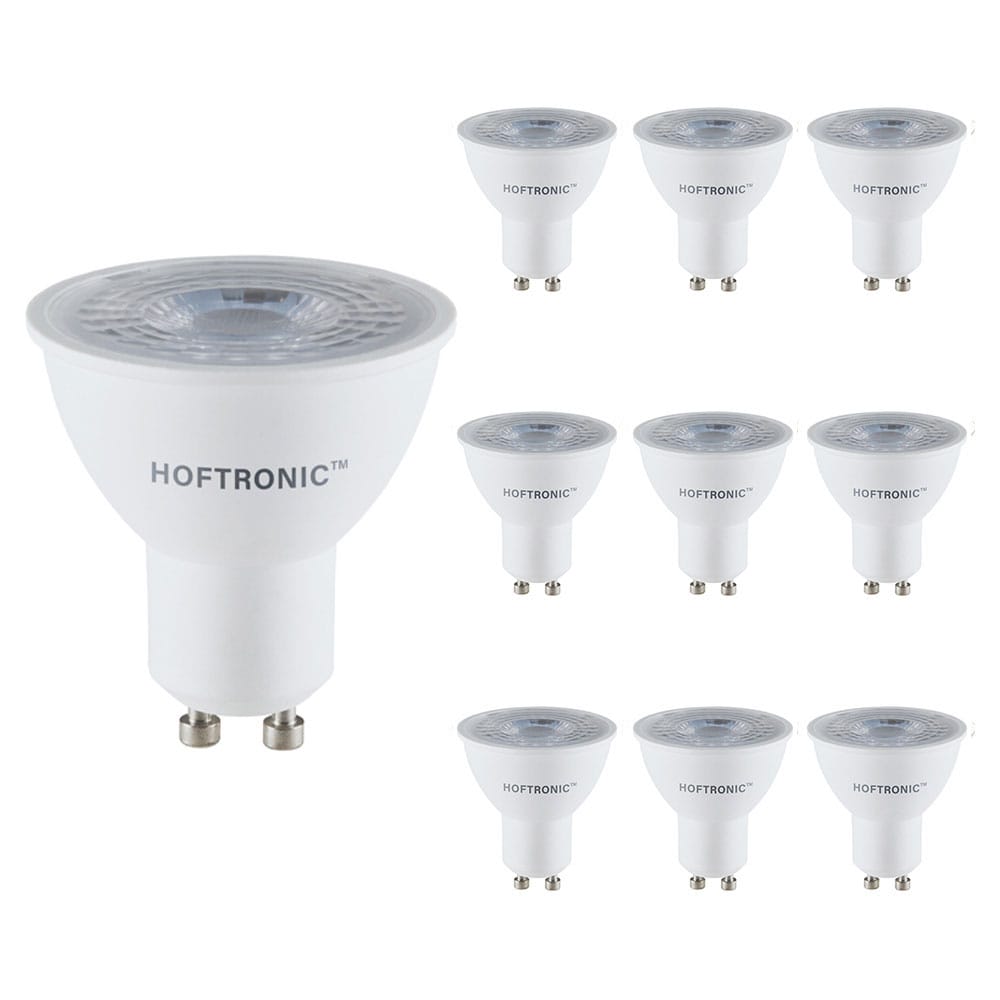 10x GU10 LED spot - 4,5 Watt 345 lumen - 38° - 2700K Warm wit licht - Dimbaar - LED reflector - Vervangt 50 Watt afbeelding