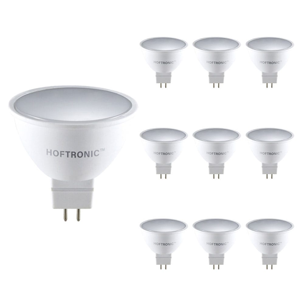 10x LED GU5.3 Spot - 4,3 Watt 400 lumen - 6500K Daglicht wit licht - 12v - Vervangt 50 Watt - MR16 LED Spot afbeelding