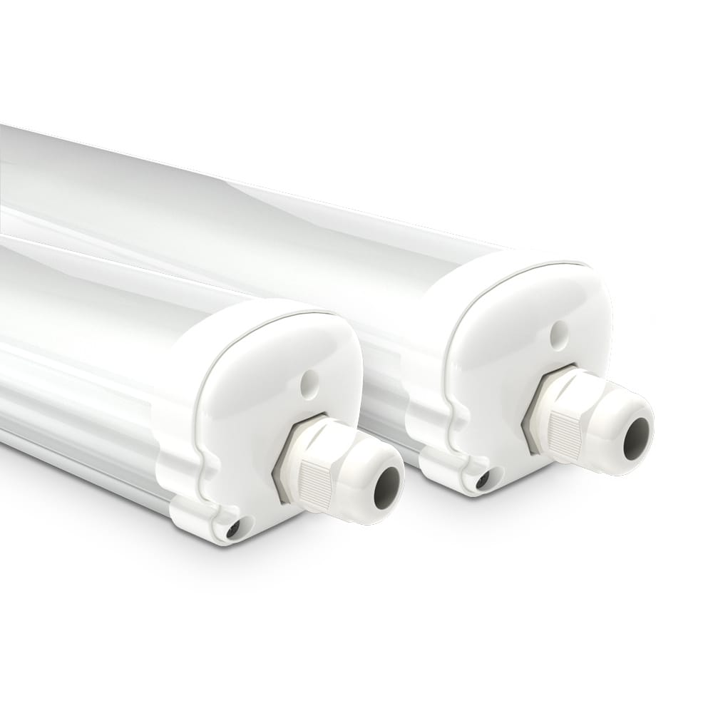 S-Series - Set van 2 LED TL armaturen 150cm - IP65 Waterdicht - 48 Watt 5760 Lumen (120lm/W) - 4000K neutraal wit - Koppelbaar - IK07 - Tri-Proof plafondverlichting afbeelding 1