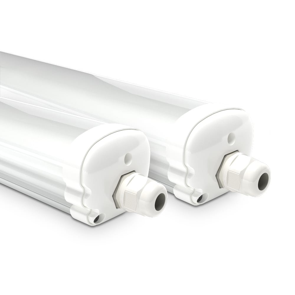 S-Series - Set van 2 LED TL armaturen 120cm - IP65 Waterdicht - 36 Watt - 4320 Lumen - 4000K Neutraal wit - Koppelbaar - IK07 - S-Series Tri-Proof plafondverlichting afbeelding 1