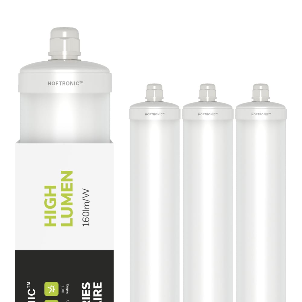 S-Series - Set van 4 LED TL armaturen 120cm - IP65 Waterdicht - 24 Watt 3840 Lumen (160lm/W) - 4000K Neutraal wit - Koppelbaar - IK07 - S-Series Tri-Proof plafondverlichting afbeelding