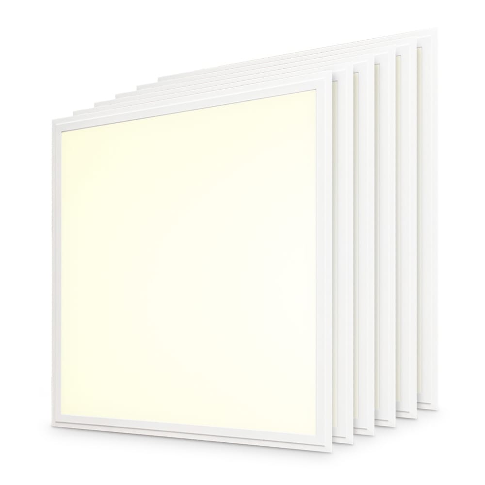 Set van 6 LED panelen - 62x62cm - 36 Watt 4320 lumen (120lm/W) - 3000K warm wit - Flikkervrij - UGR22 - IP20 voor binnen - 50.000 branduren afbeelding