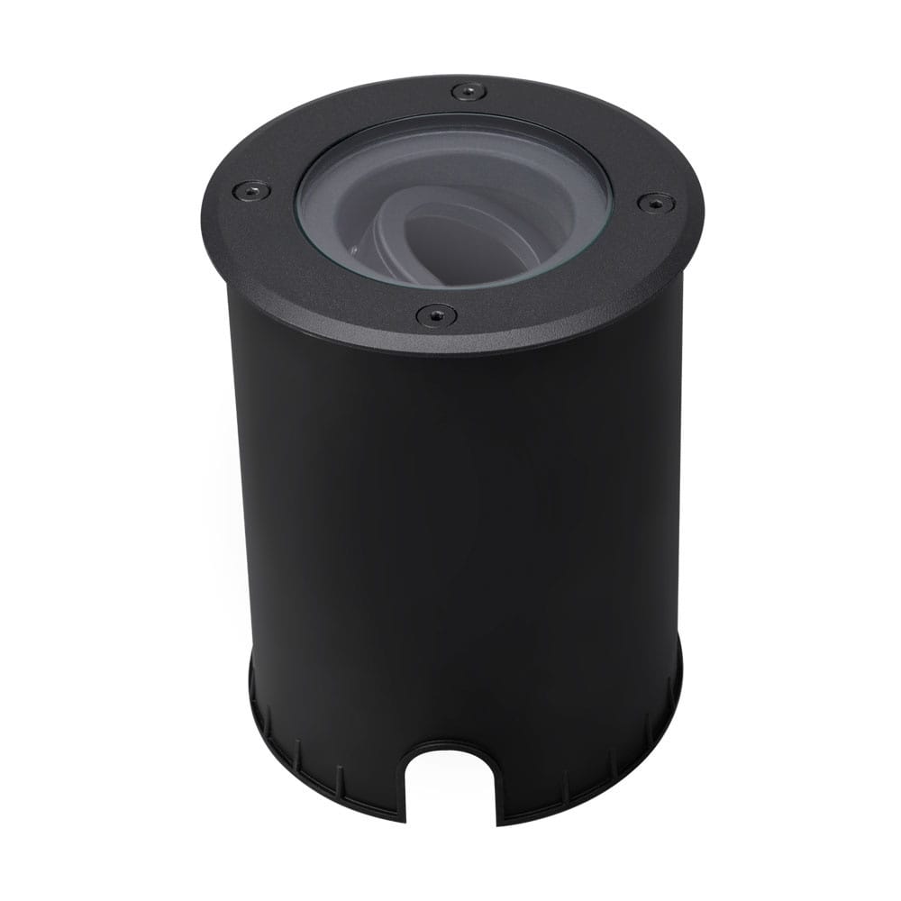 Lilly dimbare LED Grondspot - Kantelbaar - Overrijdbaar - Rond - RVS - excl. GU10 lamp - IP67 waterdicht - 3 jaar garantie - Zwart - Oprit - Tuinverlichting afbeelding
