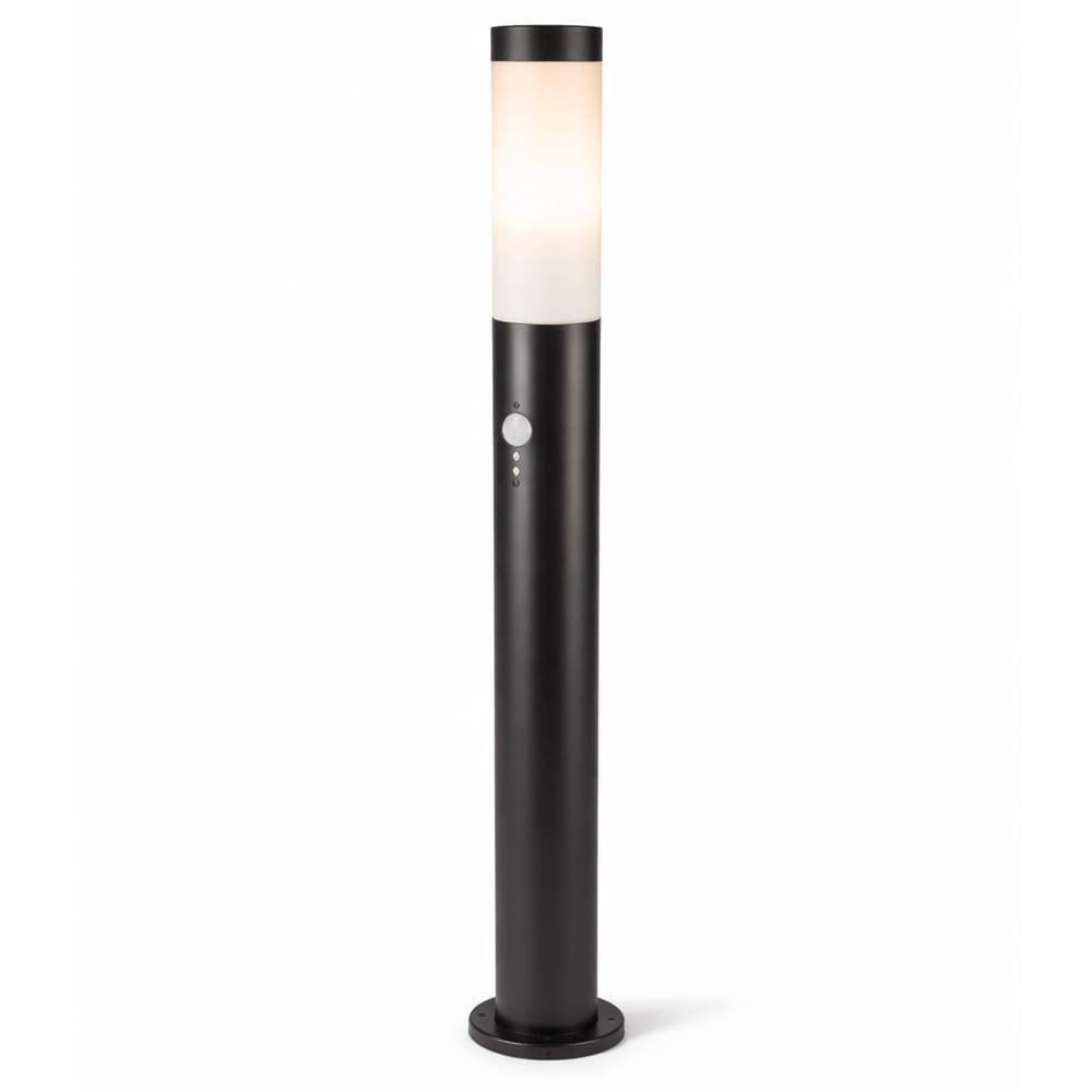 Dally LED Sokkellamp Zwart L - Bewegingssensor - Schemerschakelaar - E27 fitting - IP44 Waterdicht - 110 cm - padverlichting - Staande buitenlamp afbeelding