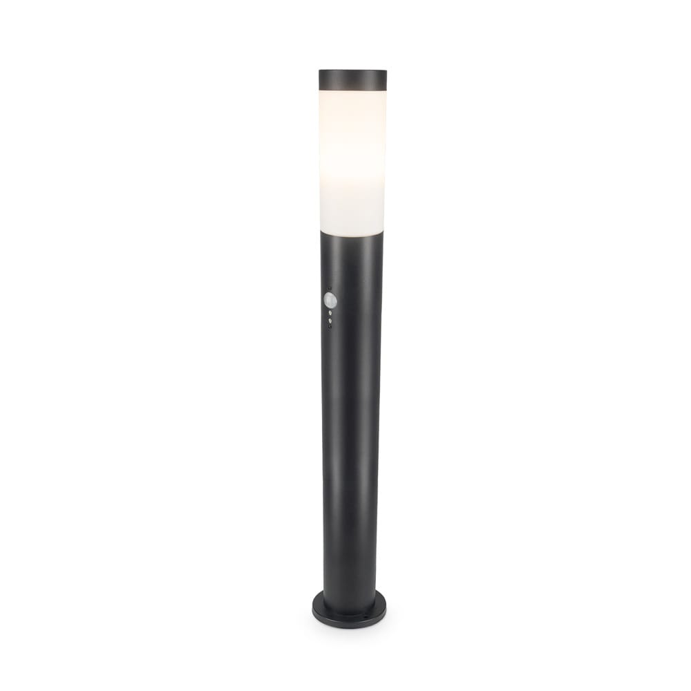 Dally LED Sokkellamp Zwart L - Bewegingssensor - Schemerschakelaar - E27 fitting - IP44 Waterdicht - 110 cm - tuinverlichting - padverlichting afbeelding