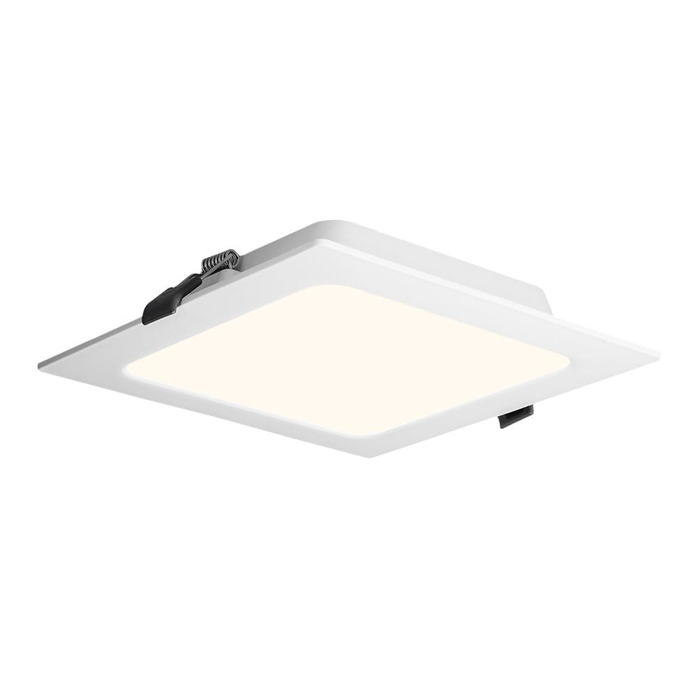 LED Downlight ECO inbouwspot vierkant mini LED paneel 9 Watt 820 lumen 2700K warm wit 145x145mm plat 25mm