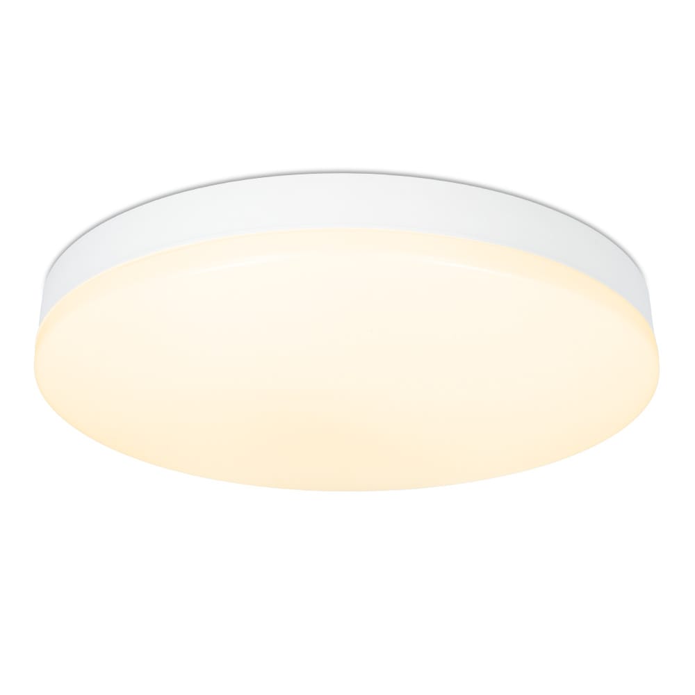 Lumi - Badkamer Plafondlamp - 18 Watt 1500 lumen - Wit - 30 cm - IP54 waterdicht - 2700K Warm wit - Diffuus melkglas effect - LED Plafonniere afbeelding