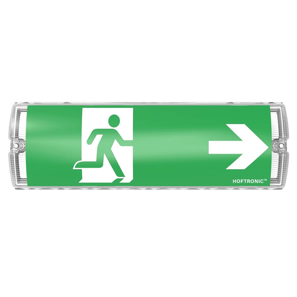 Salus LED Noodverlichting met accu wand plafondmontage 3 Watt 6500K IP65 Spatwaterdicht Incl. pictogram met vluchtwegaanduiding