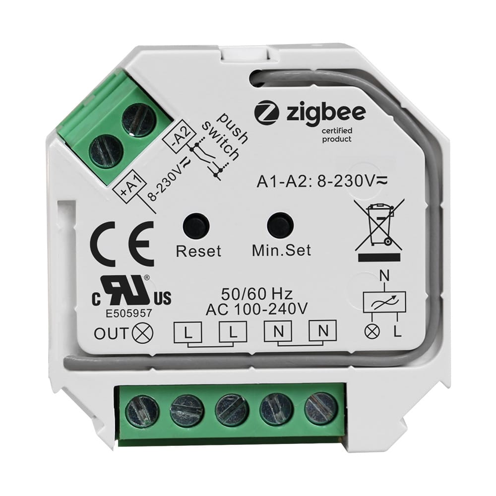 Zigbee Mini LED dimmer/ontvanger - Draadloos - maximaal 400 Watt afbeelding