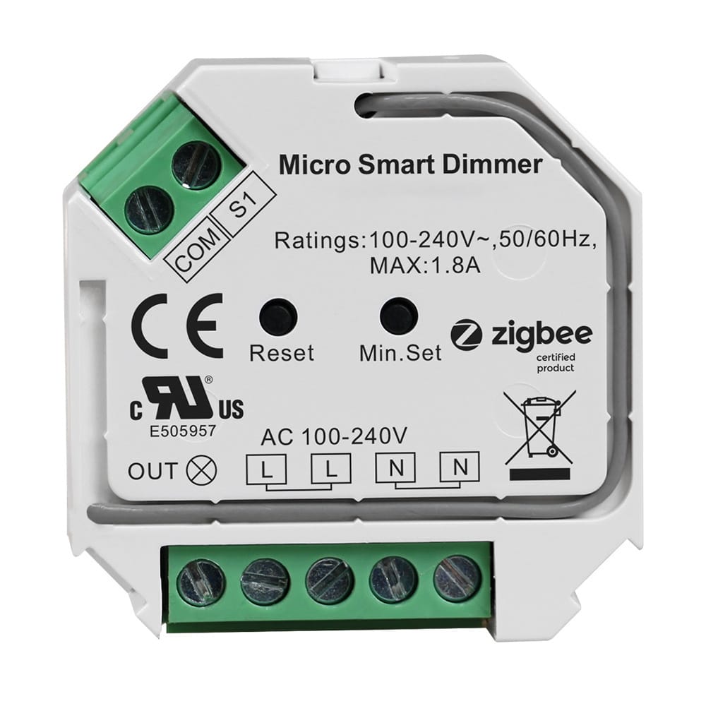 Zigbee Mini LED dimmer/ontvanger - Draadloos - maximaal 400 Watt - No Neutral afbeelding