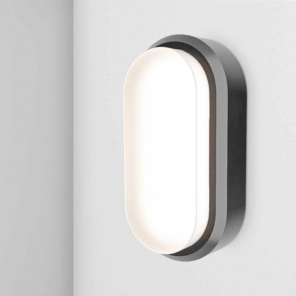 C Series LED Plafondlamp zwart ovaal Wandlamp Scheepslamp IP54 12W 1160lm 4000K neutraal wit voor binnen en buiten