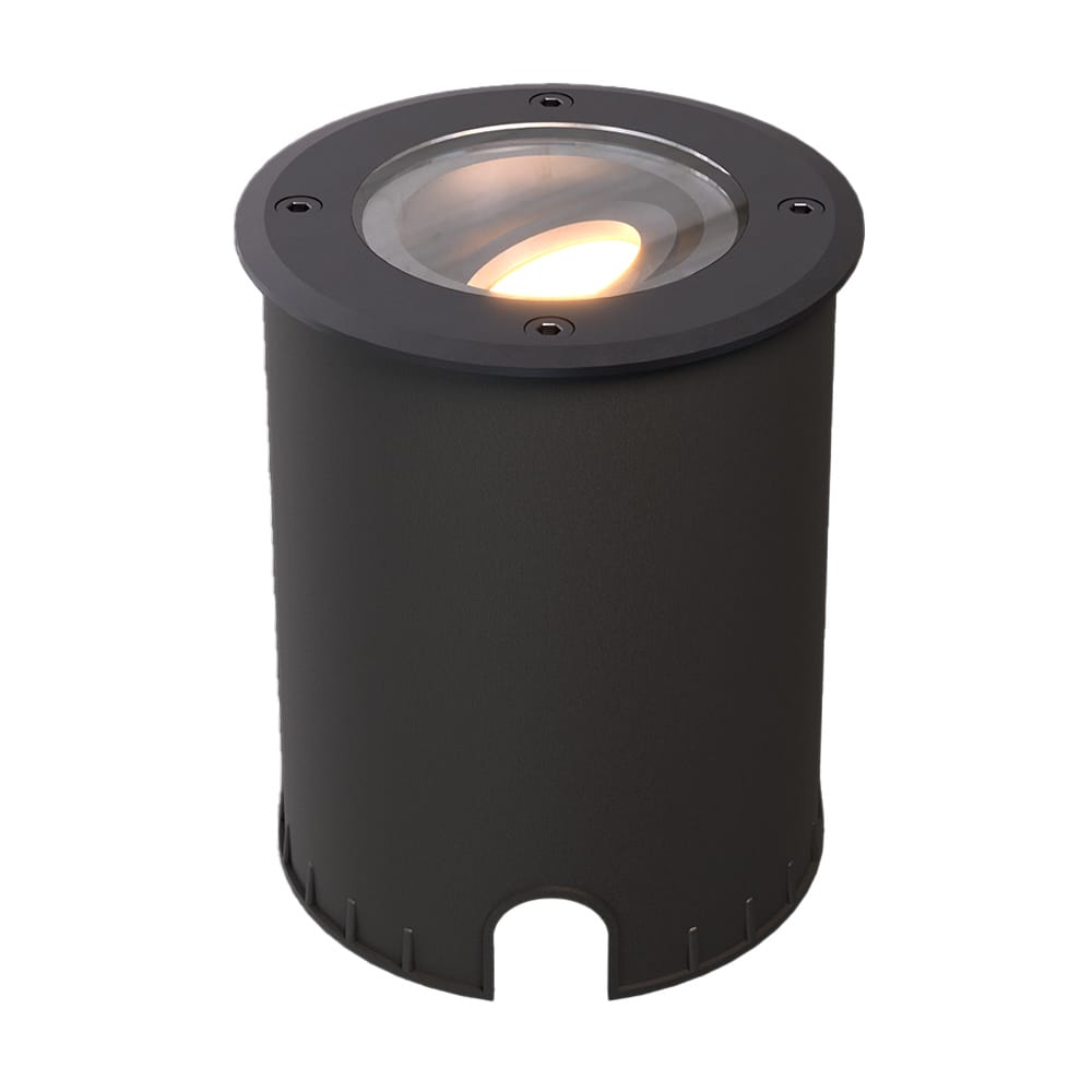 Lilly dimbare LED Grondspot - Kantelbaar - Overrijdbaar - Rond - 2700K warm wit - IP67 waterdicht - 3 jaar garantie - Zwart afbeelding
