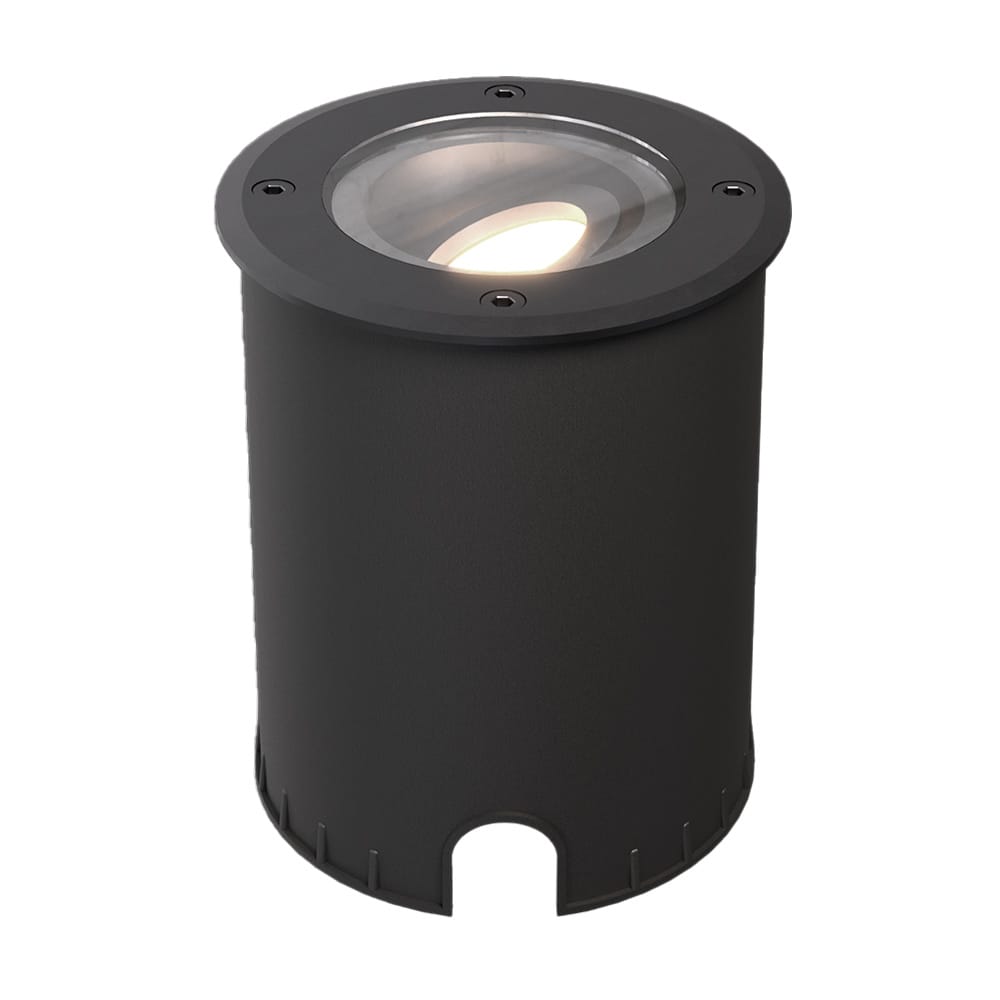 Lilly dimbare LED Grondspot - Kantelbaar - Overrijdbaar - Rond - 4000K neutraal wit - IP67 waterdicht - 3 jaar garantie - Zwart afbeelding