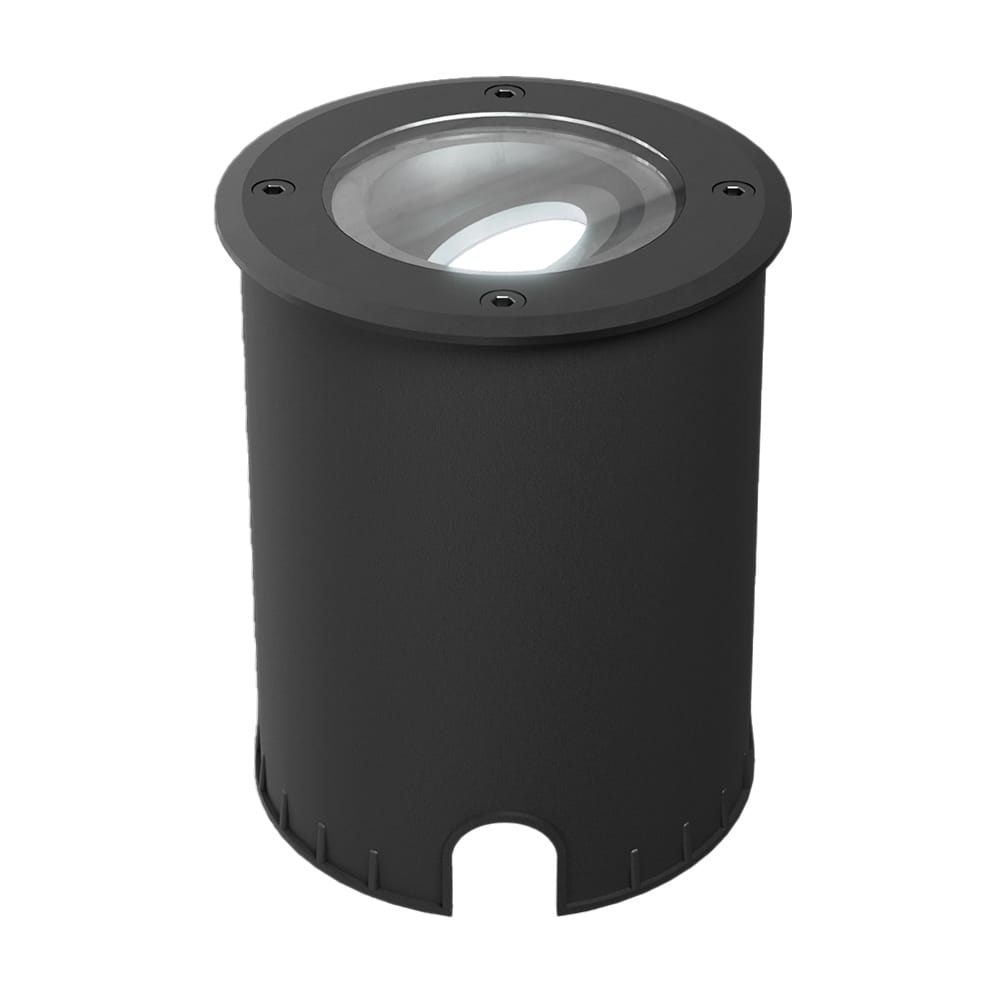 Lilly dimbare LED Grondspot - Kantelbaar - Overrijdbaar - Rond - 6500K daglicht wit - IP67 waterdicht - 3 jaar garantie - Zwart afbeelding