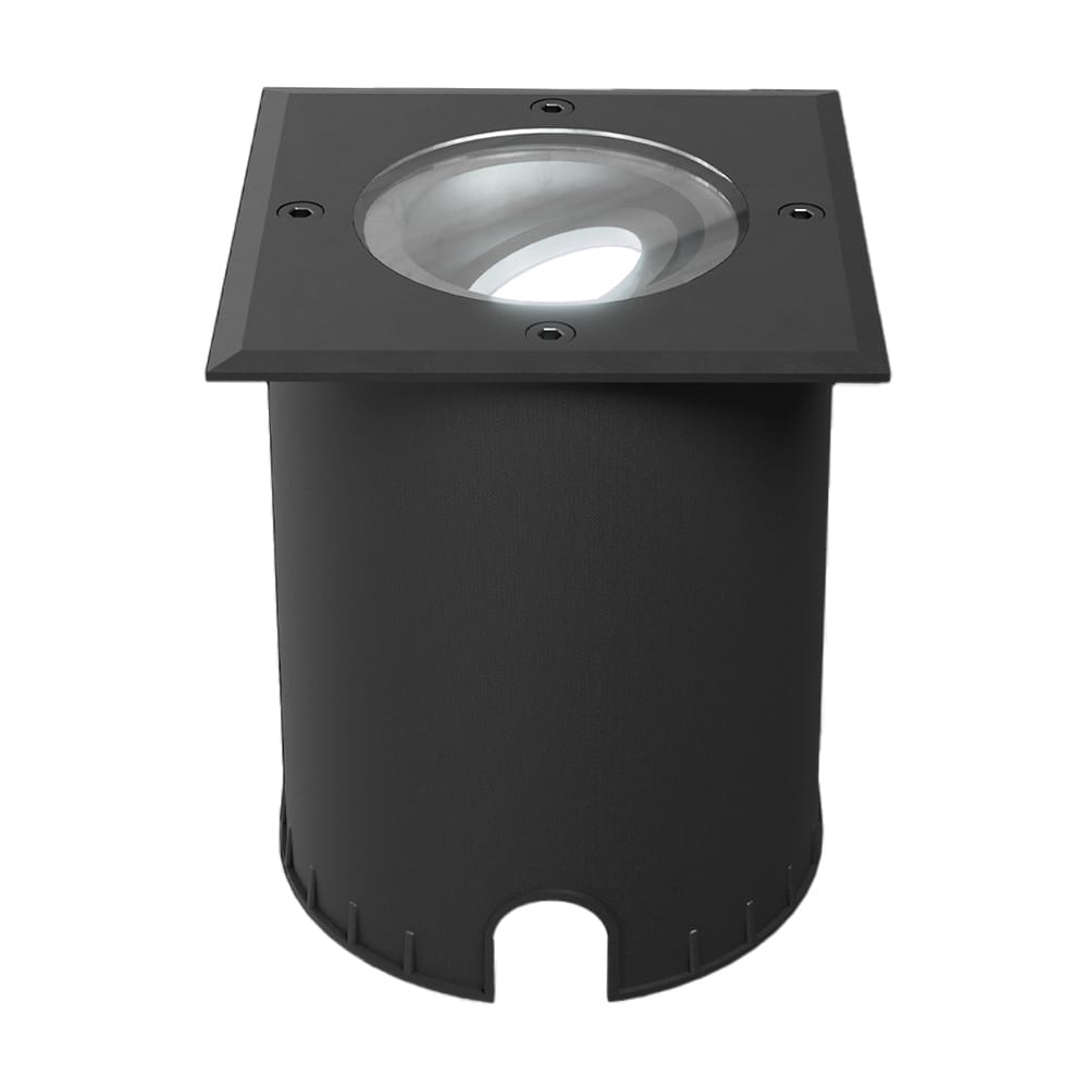 Cody LED Grondspot Zwart - GU10 4,5 Watt 345 lumen dimbaar - 6500K daglicht wit - Kantelbaar - Overrijdbaar - Vierkant - IP67 waterdicht afbeelding