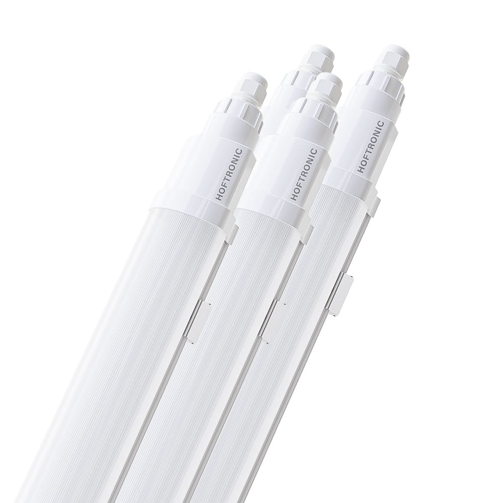 Set van 4 Q-Series LED TL Armaturen 60cm - 18 Watt 2160 Lumen vervangt 72 Watt - 120lm/W - 6500K daglicht wit licht - Gereedschapsloos Koppelbaar - IK08 - IP65 Waterdicht - Tri-proof plafondverlichting afbeelding